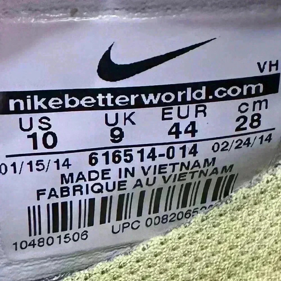 Nike FS Lite Run 2 Mens Size 10 Venom Athletic Running Shoes Sneakers 616514-014 - Picture 5 of 8